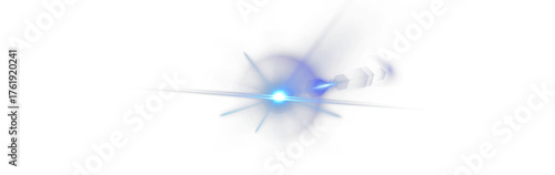 Dynamic blue spot lighting PNG with laser rays and glowing beams. Sparkling effects and bright flares create a dramatic stage atmosphere. Perfect for entertainment visuals, neon art.