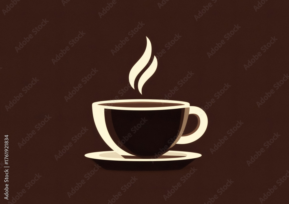 Obraz premium Enjoy a comforting cup of coffee with rising steam perfect for a moment of relaxation or a quick energy boost