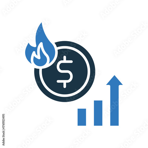 Inflation mixed color icon