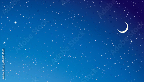 Stars in the night sky. Vector drawing