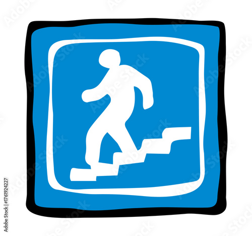 Road sign. Underground crossing. Vector drawing