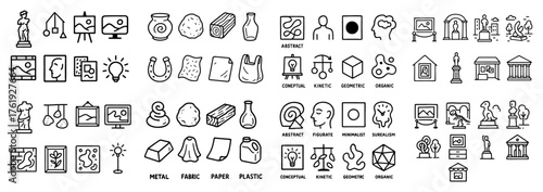 Artistic icons: abstract to surrealism collection