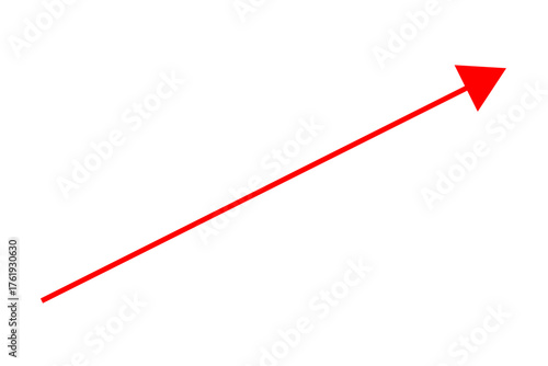Red arrow up - Red arrow for business graph
