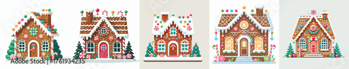Vector of Christmas gingerbread house