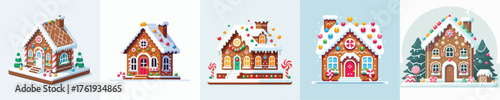 Vector of Christmas gingerbread house