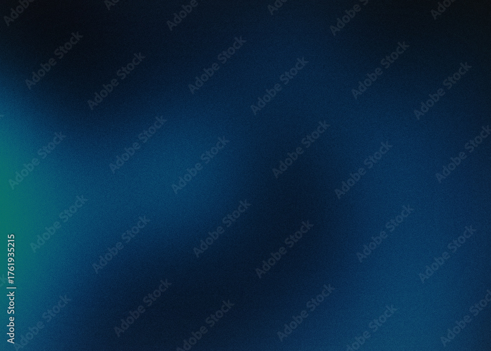 Fototapeta premium Deep Blue Abstract Gradient with Subtle Teal Glow and Grain background