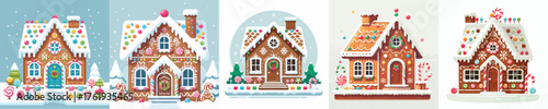 Vector of Christmas gingerbread house