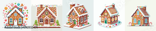 Vector of Christmas gingerbread house