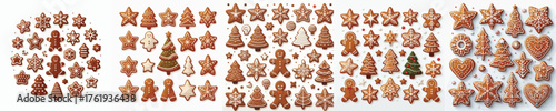 Vector set image of gingerbread cookies