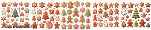 Vector set image of gingerbread cookies