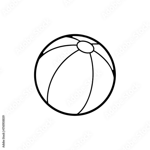 Vibrant beach ball icon vector illustration scalable summer fun graphic design element