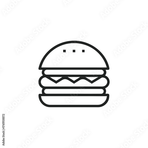 Simple burger icon vector illustration scalable graphic food symbol