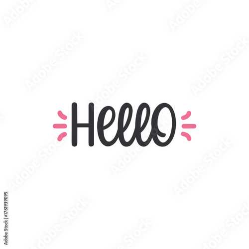 Hello first grade vector illustration scalable graphic for educational projects