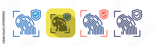 Biometric Authentication multistyle icon
