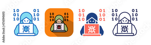 Hacker multistyle icon