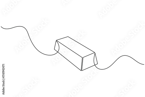 Gold bar continuous line drawing finance concept vector illustration