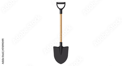 Isolated Spade Illustration Classic Tool for Gardening and Construction Projects