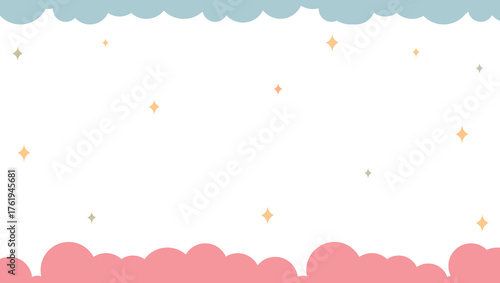 A simple and colorful blank frame with a cute design, perfect for kids. The cheerful layout makes it suitable for invitations, notebooks, postcards, bookmarks, and certificates for kindergarten or pri