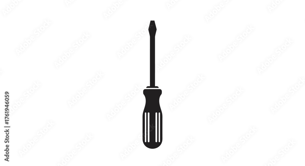 Obraz premium Screwdriver Silhouette Essential Tool for DIY Projects and Home Repairs