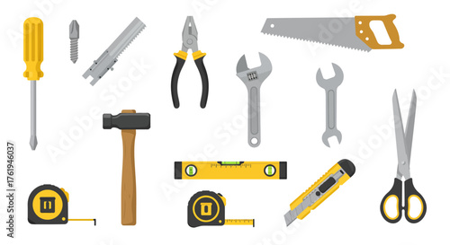 Diverse Tool Collection Essential Instruments for DIY Projects and Home Repairs