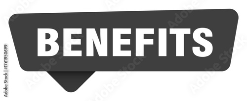 benefits black sign isolated on transpatent background. benefits sticker