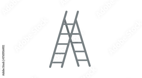 Ascending Heights A Minimalist Ladder Illustration for Goals and Success