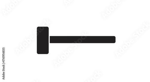 Simple Black Hammer Icon Tool, Construction & Repair Symbol