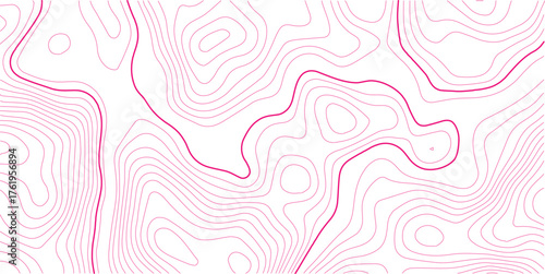 Abstract Topographic Lines Map Vector Illustration Background.