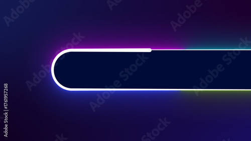 Retro Neon Glowing Lower Third Title Bar Template