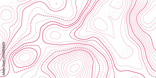 Topographic line map. Abstract topographic map banner with copy space.White background.