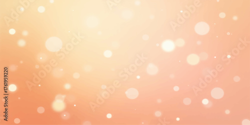Soft focus glowing bokeh lights in warm peach and gold tones creating a dreamy abstract background