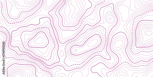 Topographic background and texture, monochrome image. Cartography Background, topographic multicolored linear background for design, abstraction with place for text.