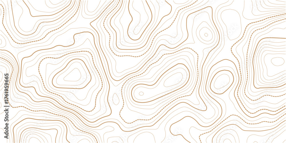 Fototapeta premium Vector contour topographic map background. Topography and geography map grid abstract backdrop. Vector illustration