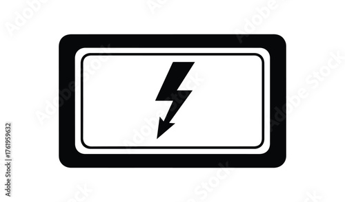 High voltage warning symbol danger electricity danger sign