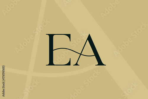 EA or AE letter logo icon design. Classic style luxury initials monogram.