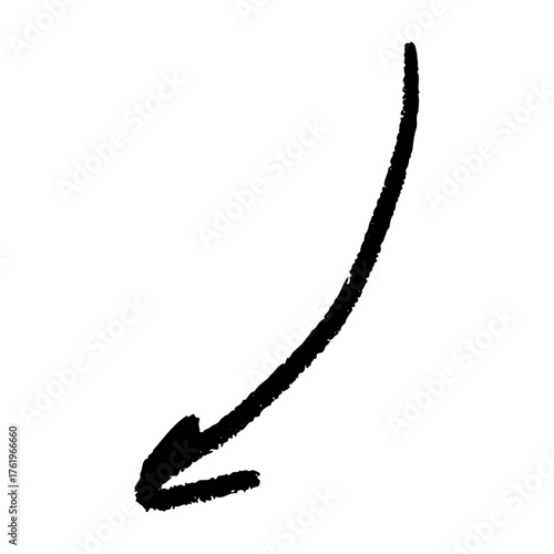 Rough doodle arrow, charcoal line with chalk shading, pencil sketch underline, kids crayon strip texture, scribble marks and soft gritty grain.