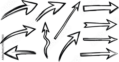 grunge arrow vector. grunge arrow brush.grunge arrow paint