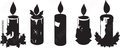 A vector set of fire illustration and a metal beverage can container icon