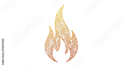 Innovative Technology and Electronics Fire Fusion Art