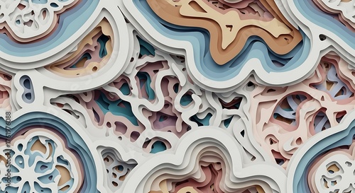 Abstract Topographic Layers - A Detailed Exploration of Depth and Texture.