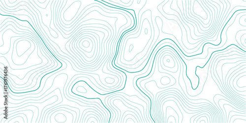 Topographic map background geographic line map with elevation assignments. Modern design with White background with topographic wavy pattern design.