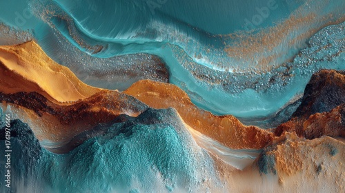 Coastal rock formations and turquoise water