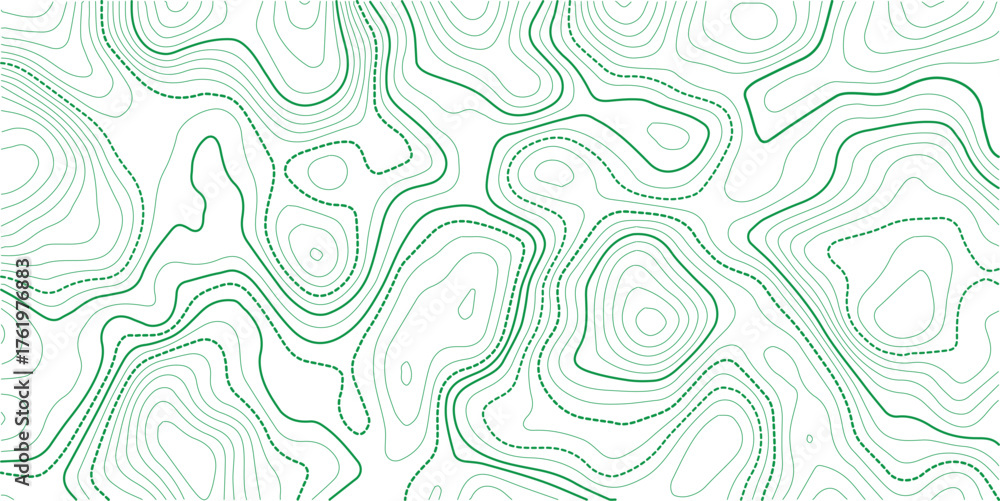 Fototapeta premium Topographic map pattern background vector. Abstract mountain terrain map background with abstract shape line texture. Use for template, wallpaper, web vector illustration.