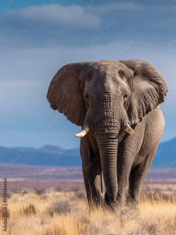 Obraz premium African elephant in natural habitat