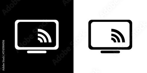 laptop or computer screen vector logo