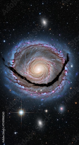 Whirlpool Galaxy - A Majestic Spiral in the Cosmos.
