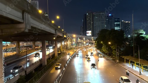 Urban Night Traffic Scene