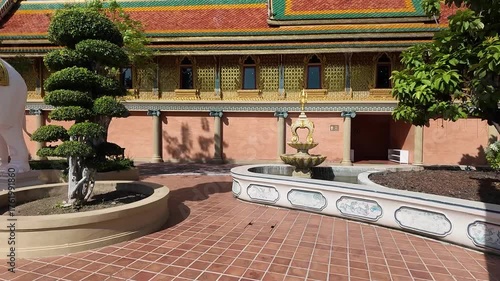 Decorative Elephant Statue at Temple