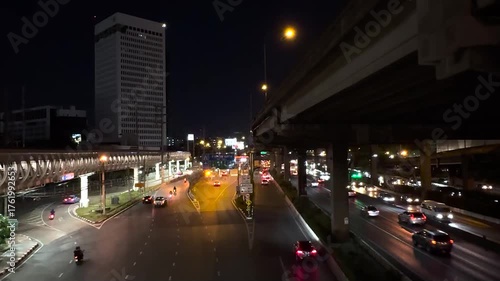 Night City Traffic Scene