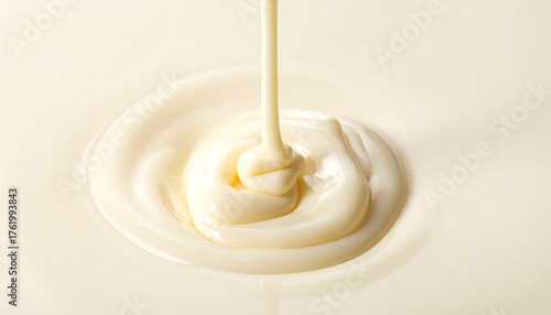 Wallpaper Mural Creamy white liquid swirls Torontodigital.ca